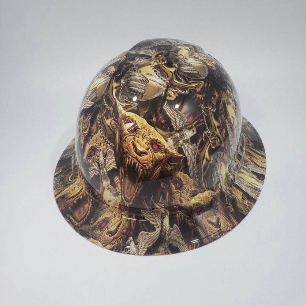 Custom hydrographic hard hat “Devil Dog Marine” - Picture 1 of 2